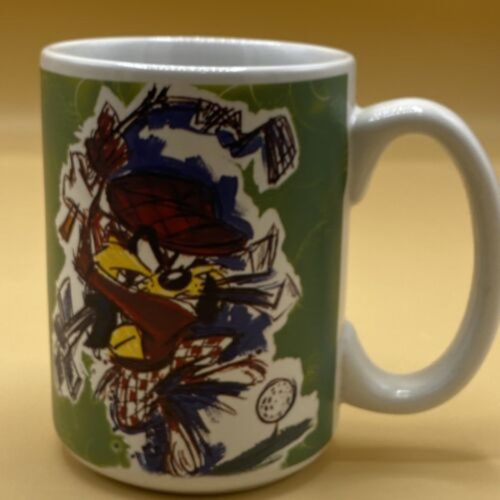 Vintage Warner Bros. Studio Store 1995 Taz Devil Golf Coffee Mug.